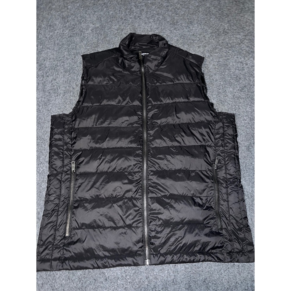 Kenneth Cole New York Mens Black Puffer Vest Size Large Quilted Nylon 44NW682